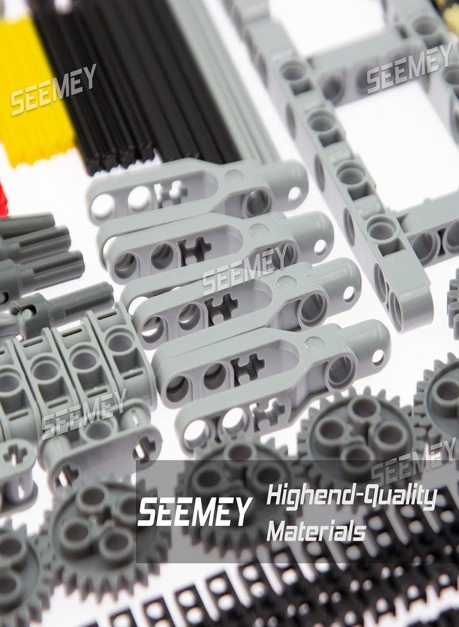 SEEMEY 184PCS Gear and Axle Set for Technic Parts Compatible with Lego Technic Parts, DIY Gears Assortment Pack((Liftarm, Pins, Axles, Connectors)) for Technic Building Blocks Set(Random Color) - Image 3